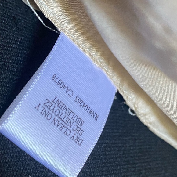 ESTHER CHEN Tan Two Button Satiny Acetate/Rayon Jacket Women’s Size 6 - Picture 9 of 11